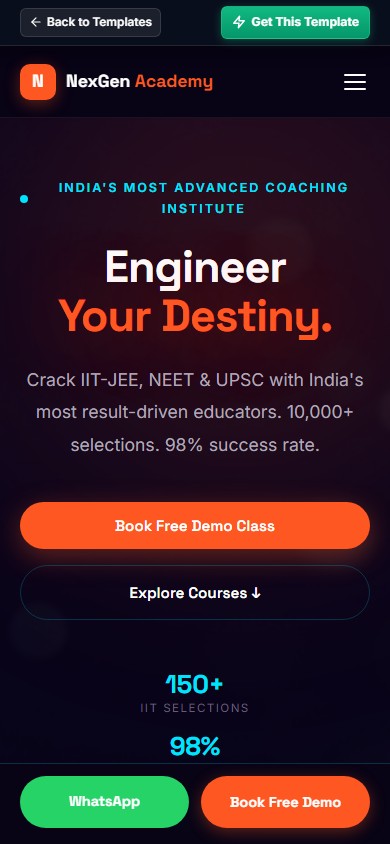 Coaching Institute Mobile Template